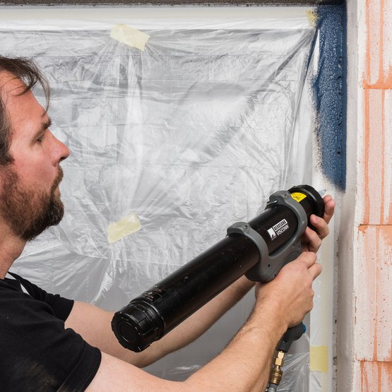 AEROSANA VISCONN FIBRE Faserarmierter Dichtstoff mit feuchtevariablem sd-Wert, blau/schwarz