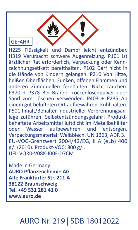 AURO Pflanzenalkohol Nr. 219 - 1,0 L