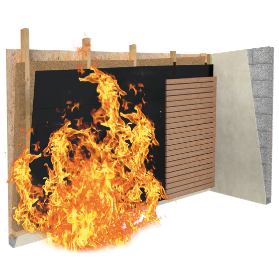 SOLITEX FRONTA QUATTRO FB Schwer entflammbare Wandschalungsbahn für Lückenschalung bis 35 mm