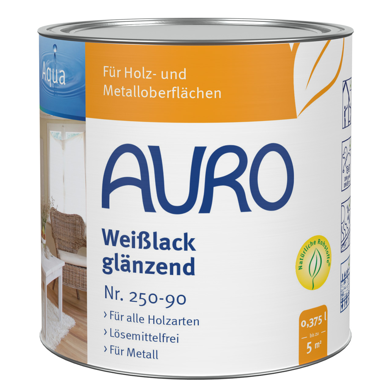 AURO Buntlack, glänzend, Aqua Nr. 250