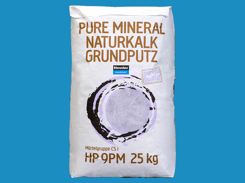 HESSLER Naturkalk Grundputz PureMineral HP9 PM, 25 kg/Sack